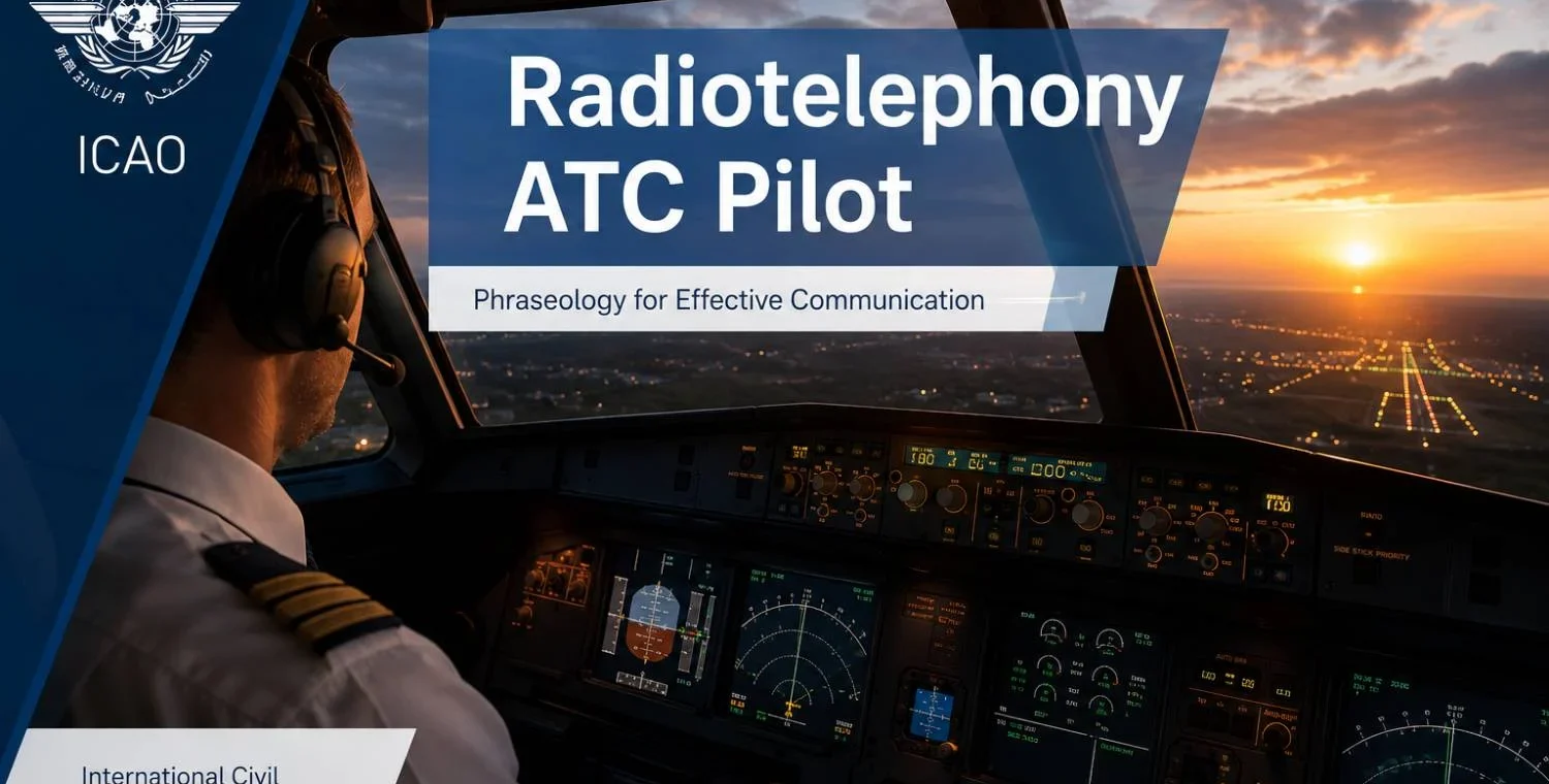 Radiotelephony ATC Pilot مرجع آموزشی برای آشنایی خلبانان با اصول ارتباطات رادیوتلفنی، اصطلاحات استاندارد و فِرِیزولوژی مورد استفاده…