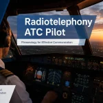 Radiotelephony ATC Pilot مرجع آموزشی برای آشنایی خلبانان با اصول ارتباطات رادیوتلفنی، اصطلاحات استاندارد و فِرِیزولوژی مورد استفاده…