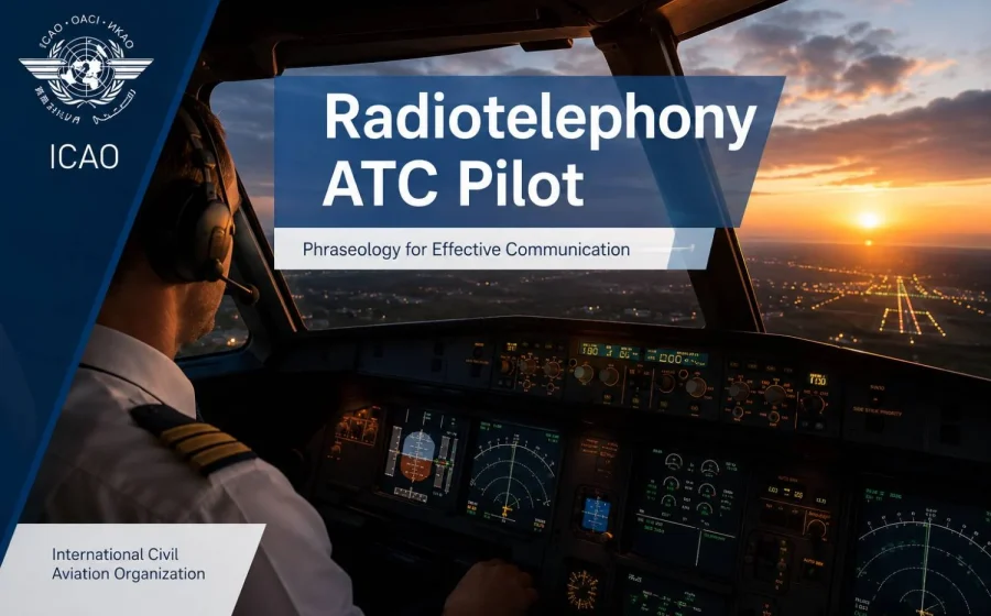 Radiotelephony ATC Pilot مرجع آموزشی برای آشنایی خلبانان با اصول ارتباطات رادیوتلفنی، اصطلاحات استاندارد و فِرِیزولوژی مورد استفاده…